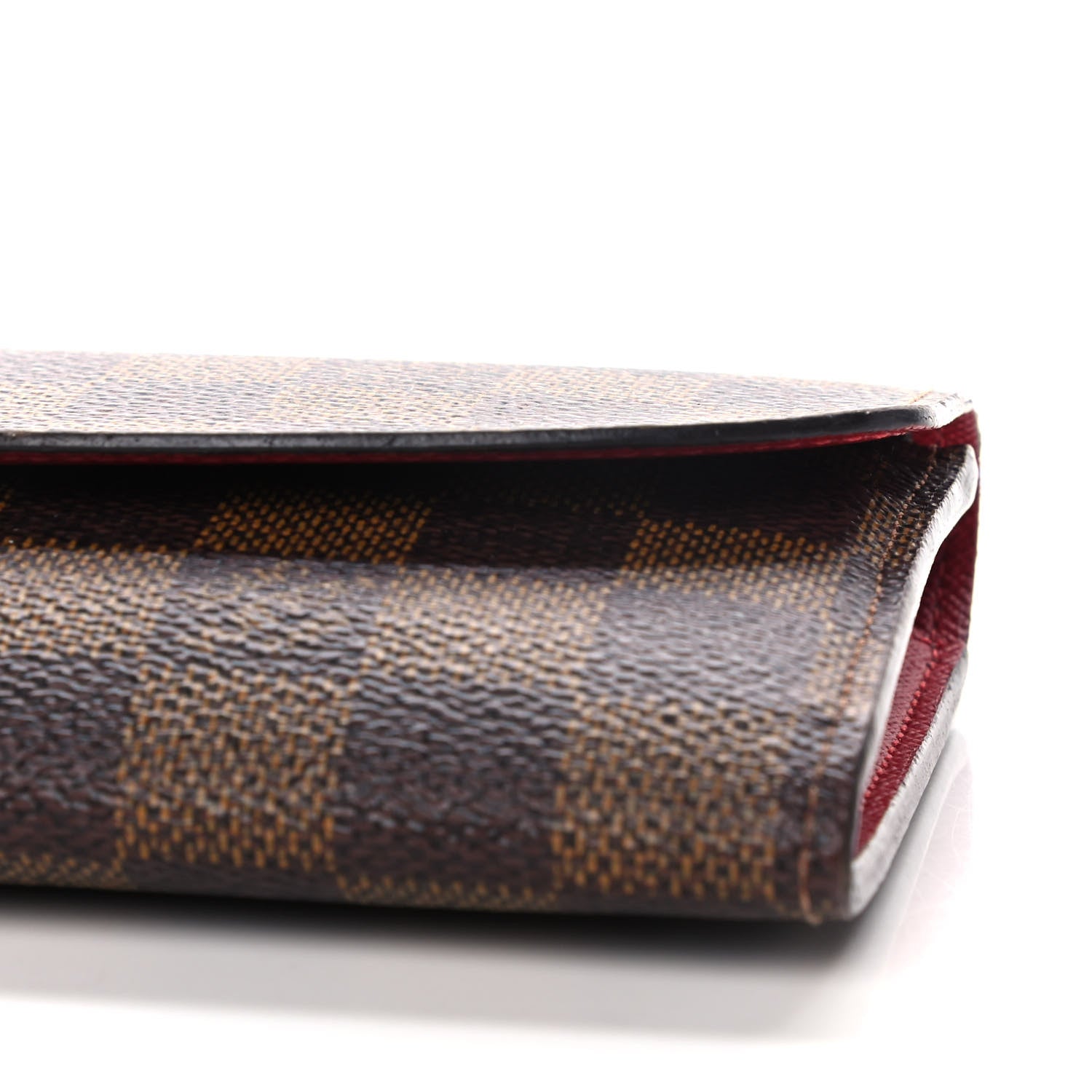 Louis Vuitton Damier Ebene Emilie Wallet Red 10 of 10