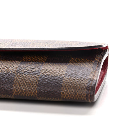 Louis Vuitton Damier Ebene Emilie Wallet Red 10 of 10