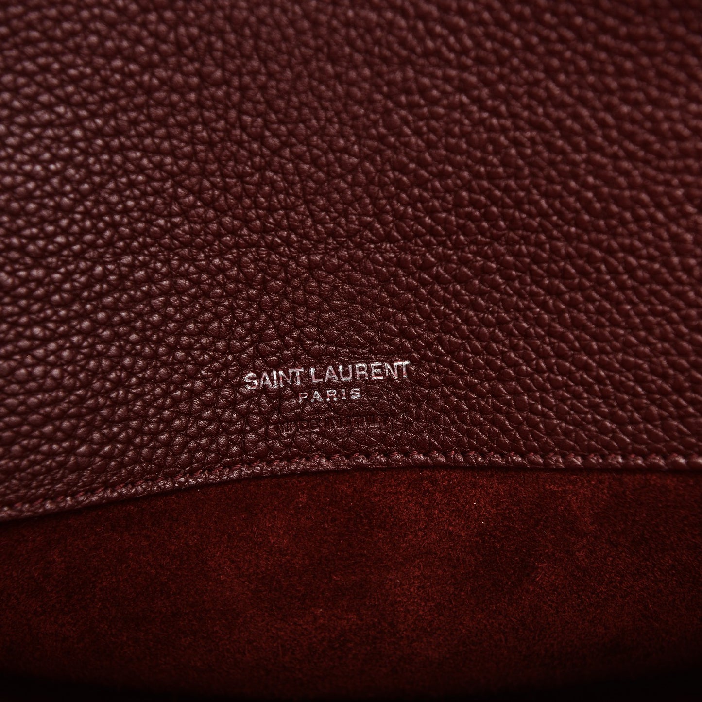 Grained Calfskin Small Supple Sac De Jour Dark Pallisandre