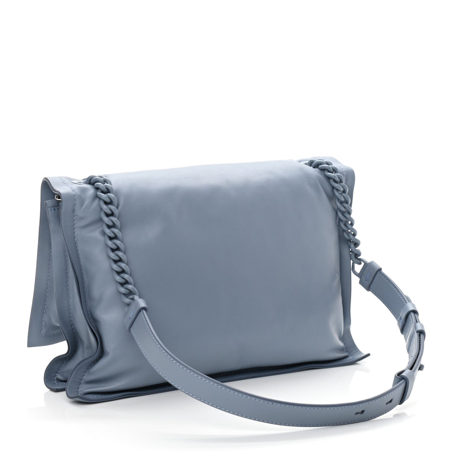 Calfskin Small Viva Bow Shoulder Bag Blue