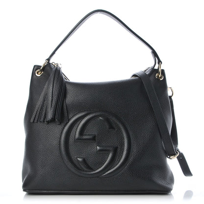 Gucci Pebbled Calfskin Large Soho Hobo Black 1 of 8