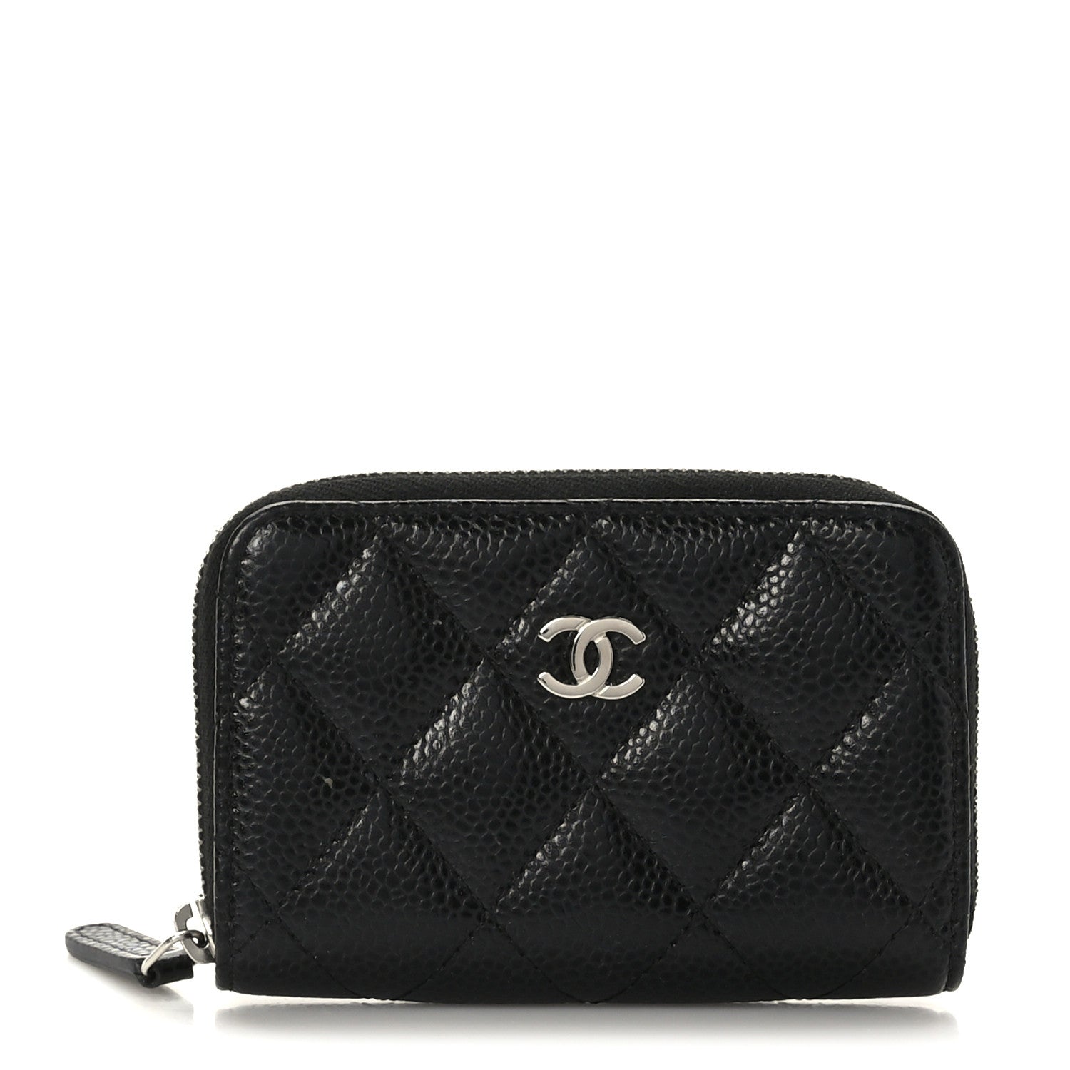 Chanel Caviar Quilted Zip Coin Purse Black 1 of 7