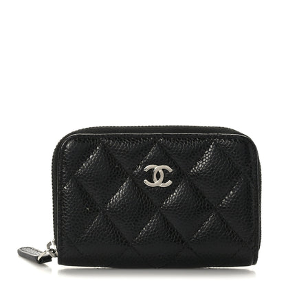 Chanel Caviar Quilted Zip Coin Purse Black 1 of 7