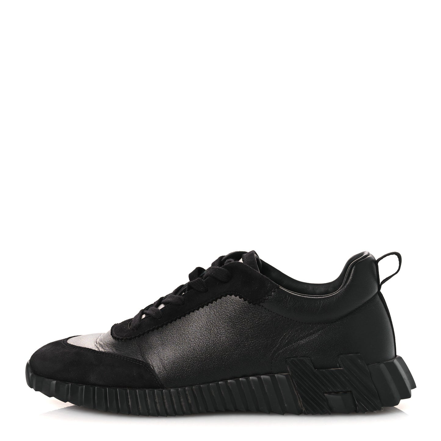 Goatskin Suede Goatskin Mens Bouncing Sneakers 43.5 Black