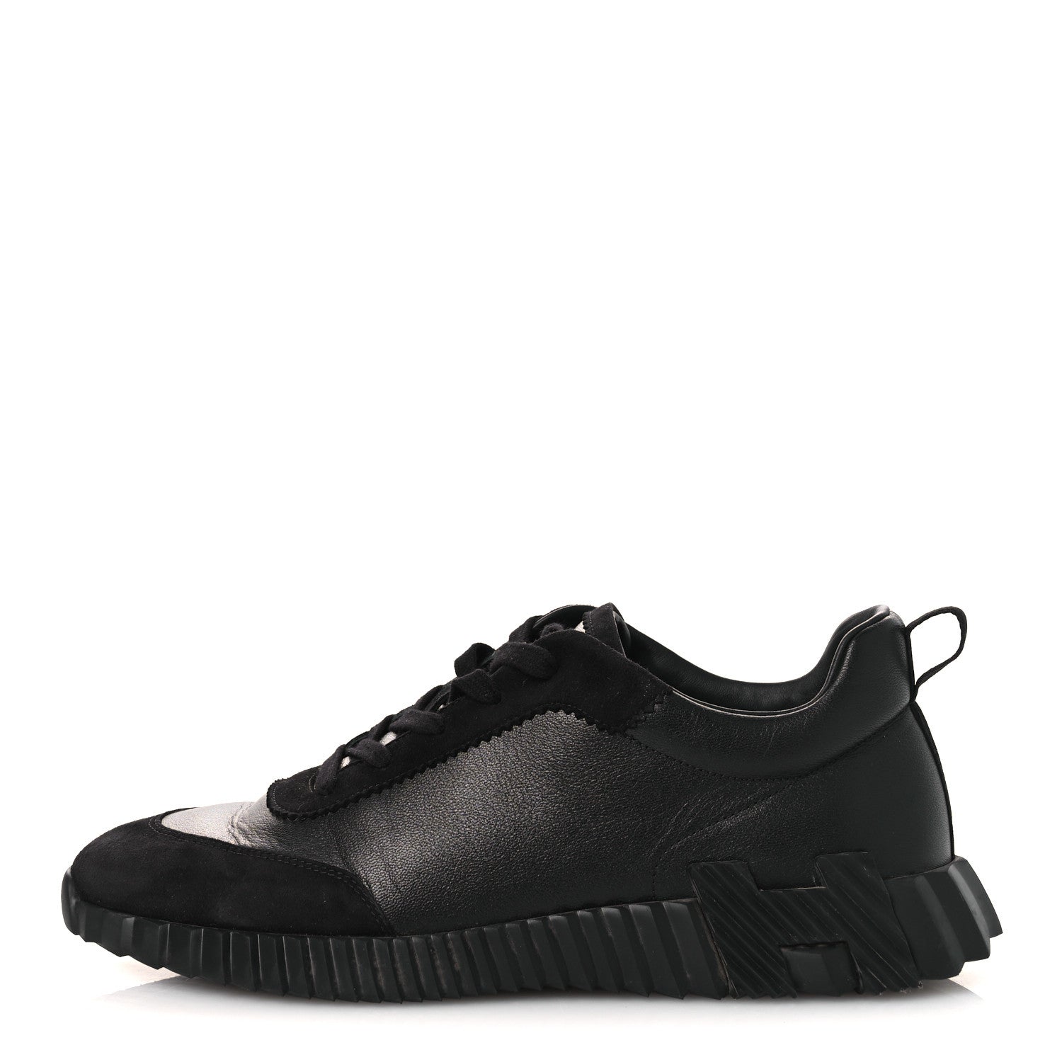 Hermes Goatskin Suede Goatskin Mens Bouncing Sneakers 43.5 Black 1 of 12