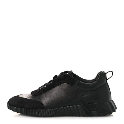 Hermes Goatskin Suede Goatskin Mens Bouncing Sneakers 43.5 Black 1 of 12