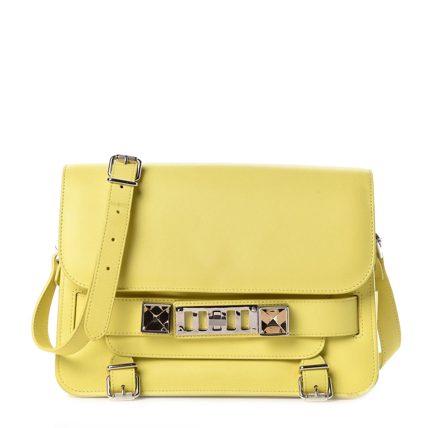 Calfskin PS11 Classic Shoulder Bag Lemon