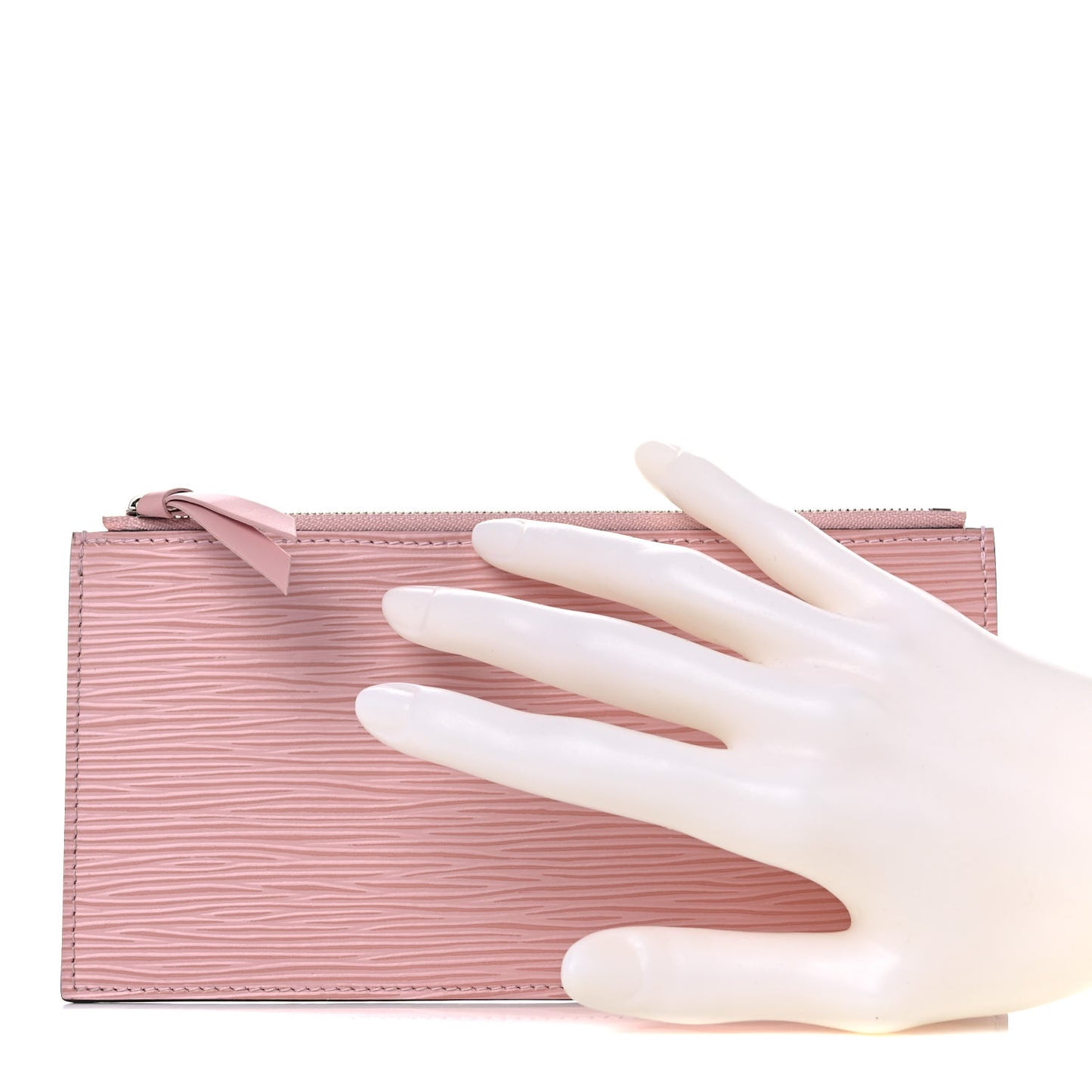 Epi Felicie Chain Wallet Zippered Insert Rose Ballerine