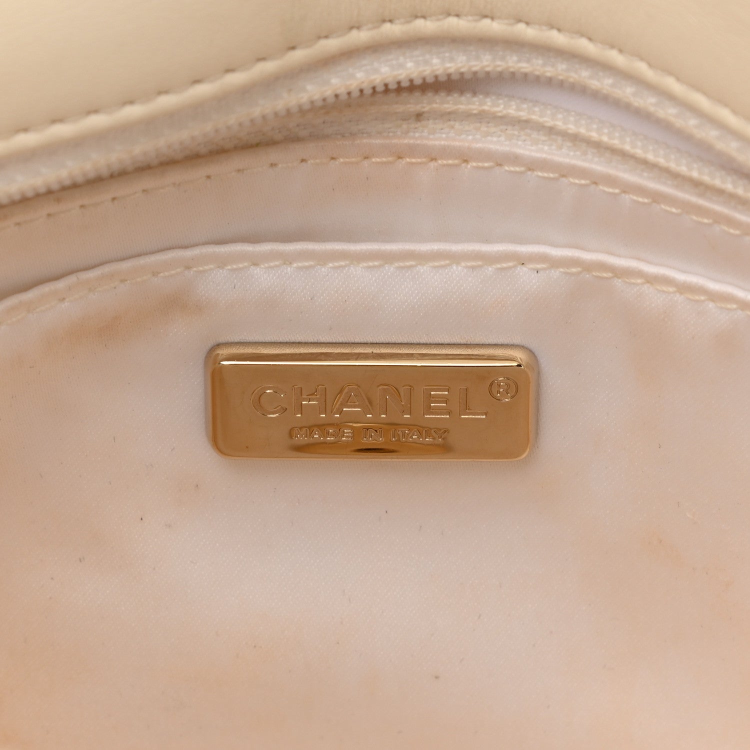 Chanel Sequin Logo Medium Flap White Black 5 of 11