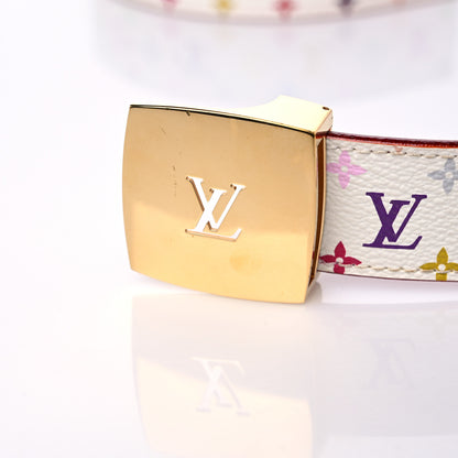 Louis Vuitton Monogram Multicolor LV Cut Reversible Belt 85 34 White 5 of 5