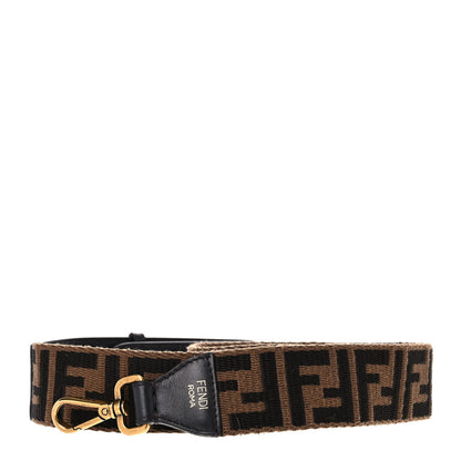 Fendi Ribbon Vitello Century FF 1974 Flat Studded Strap You Fango Marrone Ebano 1 of 8
