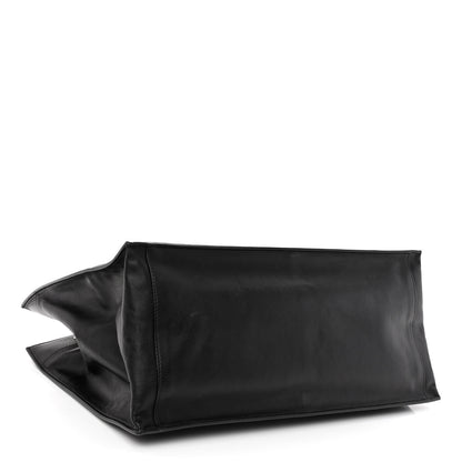 Saint Laurent Smooth Calfskin Rive Gauche Small Tote Black 4 of 10
