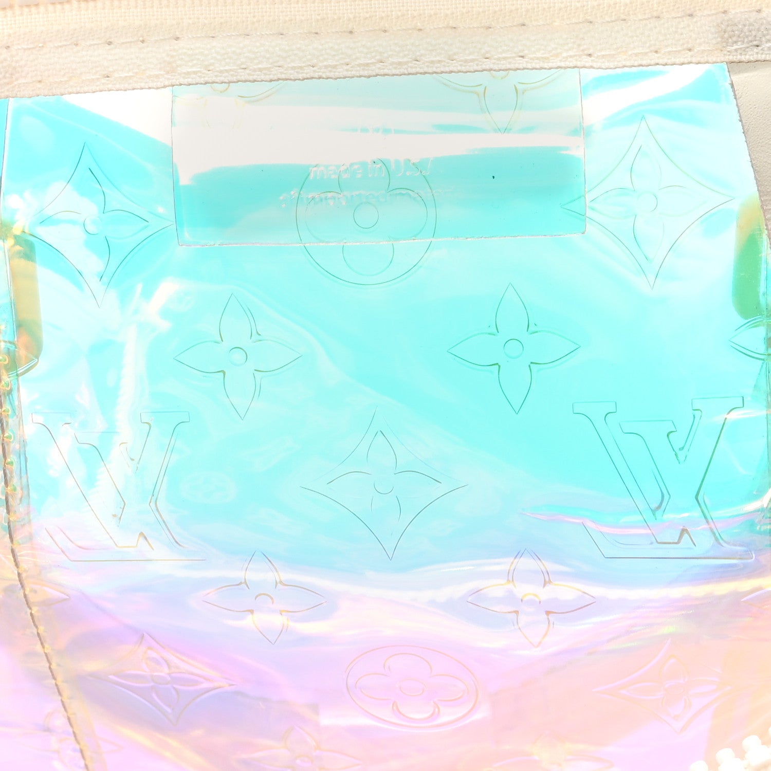 Louis Vuitton PVC Monogram Keepall Bandouliere 50 Iridescent Prism 5 of 13