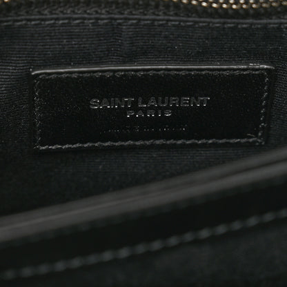 Saint Laurent Calfskin Y Quilted Monogram Toy Loulou Crossbody Bag Black 7 of 10