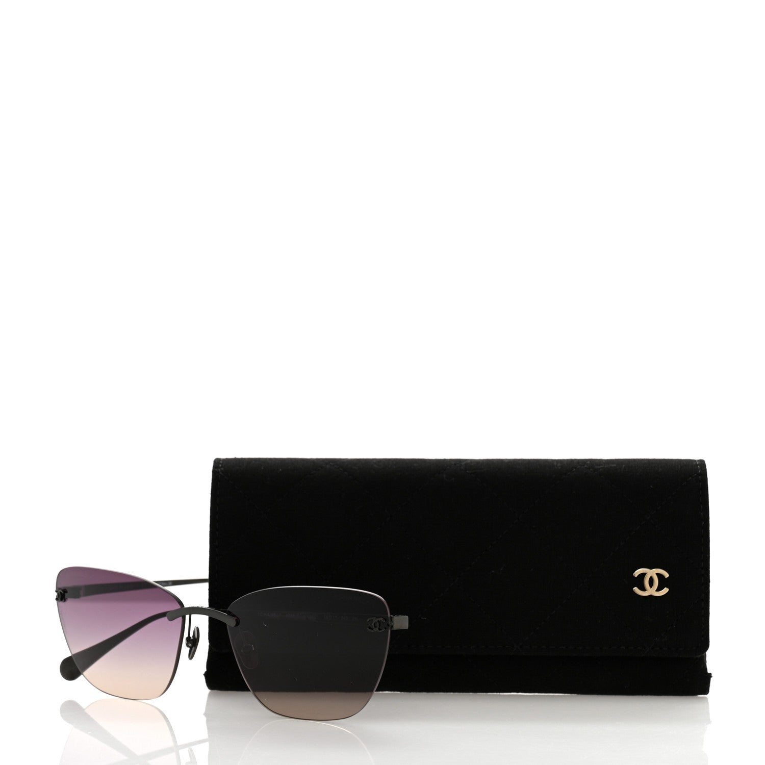 Chanel Titanium Cat Eye CC Sunglasses 4286-T Black 8 of 8