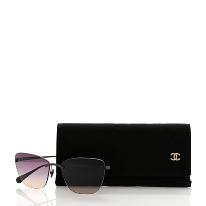 Chanel Titanium Cat Eye CC Sunglasses 4286-T Black 8 of 8