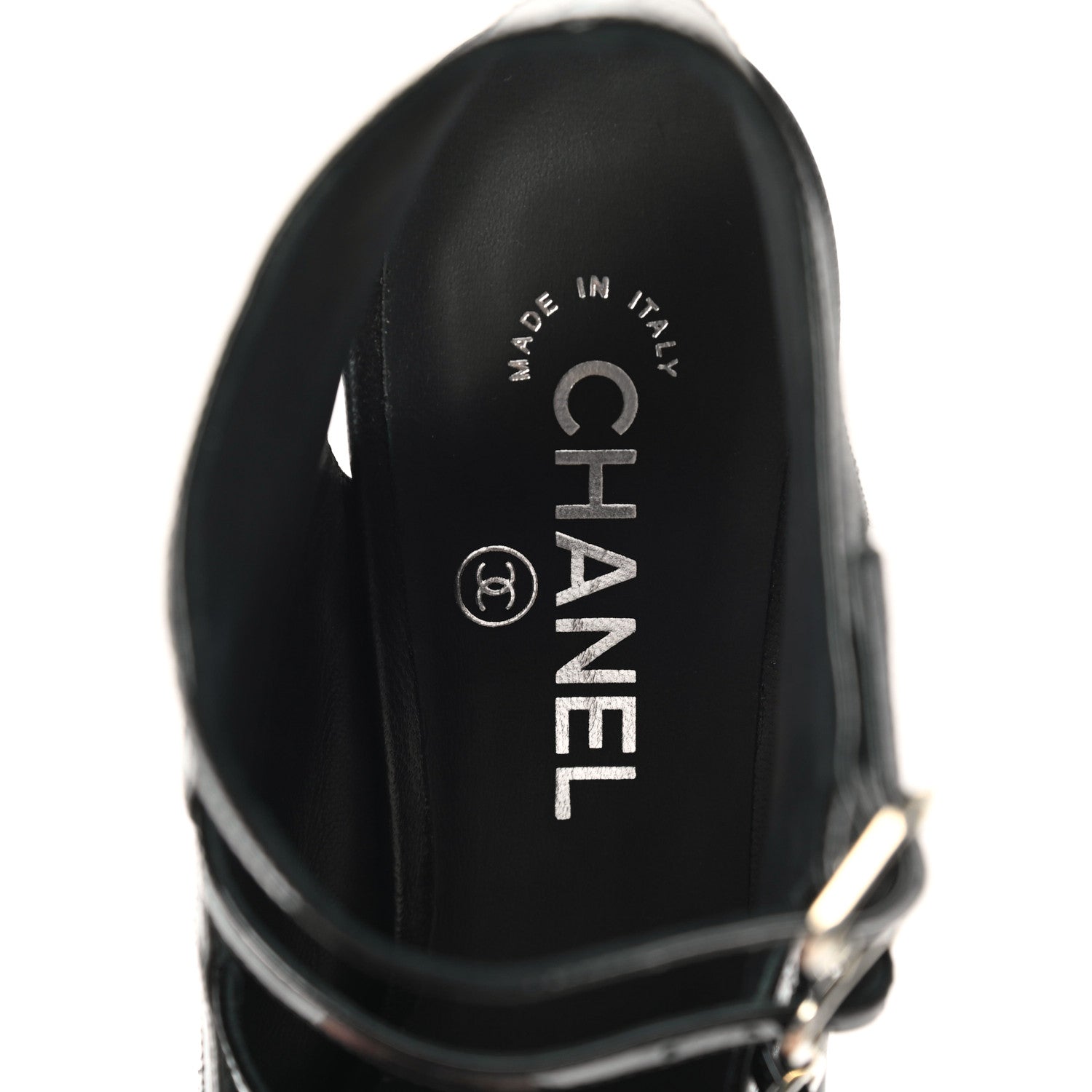 Chanel Patent Calfskin Lambskin Pumps 40 Black 7 of 8