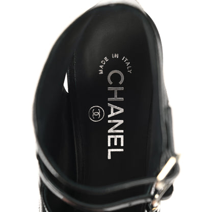 Chanel Patent Calfskin Lambskin Pumps 40 Black 7 of 8