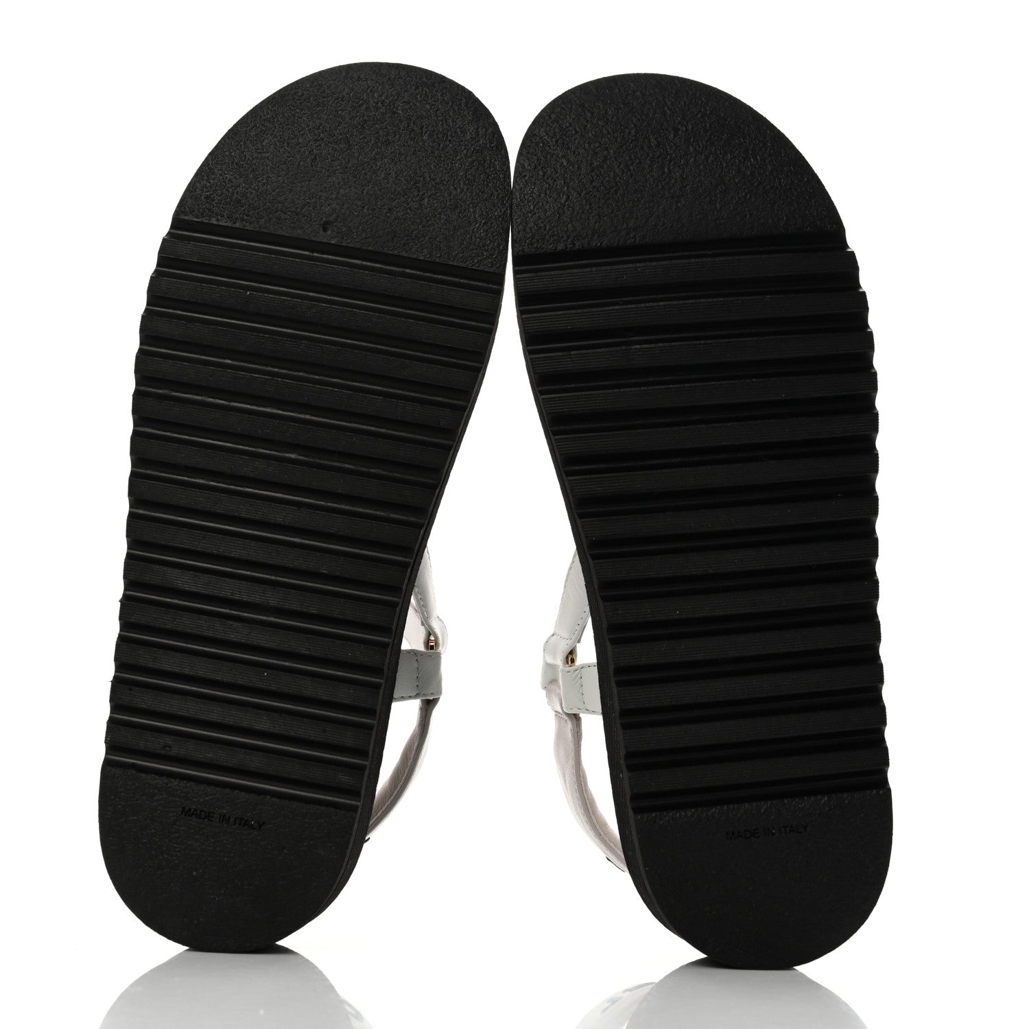 Chanel Lambskin Quilted CC Logo Platform Sandals 41 Black White Pink 5 of 9