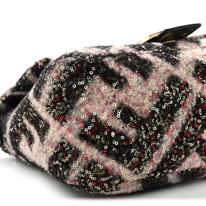 Fendi Wool Sequin Macro FF Diagonal Mama Baguette 7 of 8