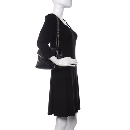 Saint Laurent Calfskin Y Quilted Monogram Small Loulou Chain Satchel Black 2 of 10