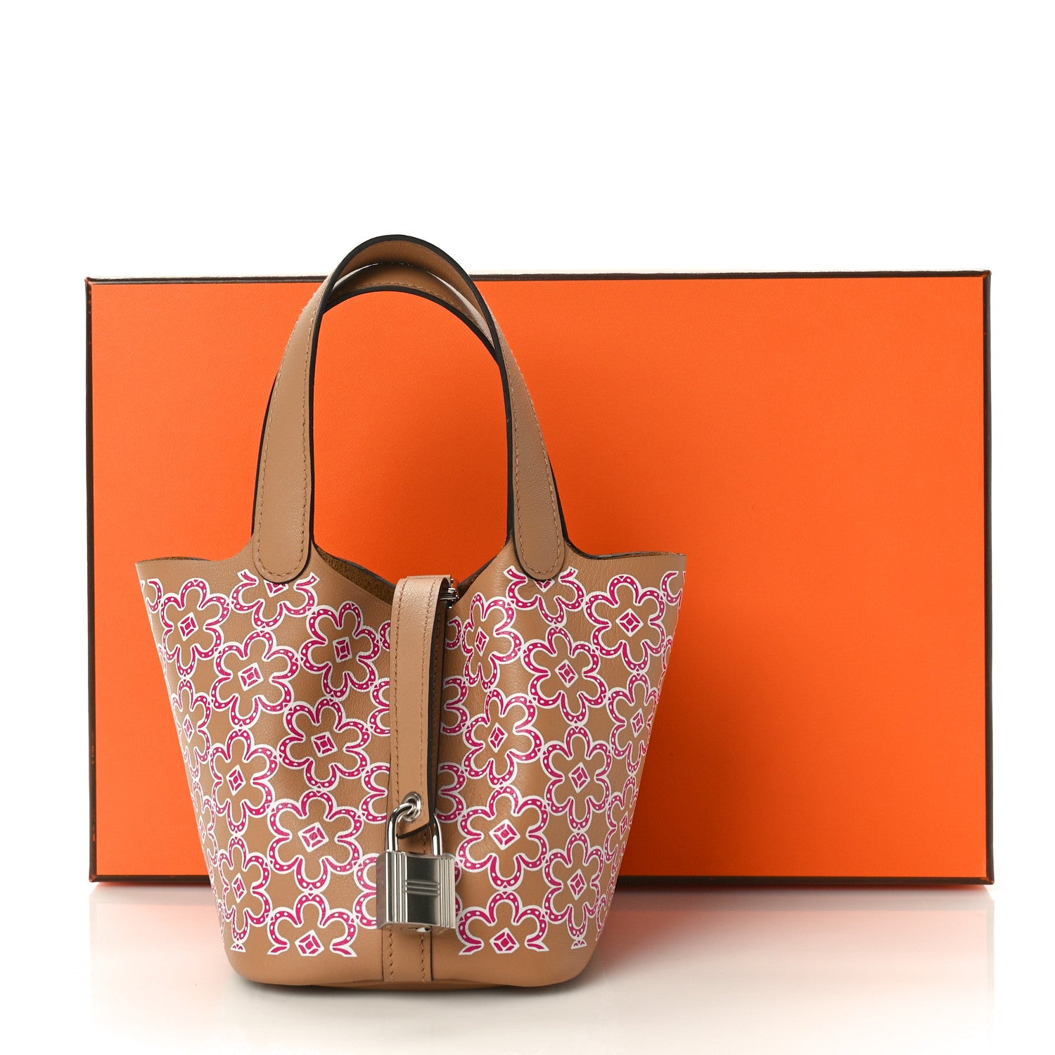 Hermes Swift Micro Lucky Daisy Picotin Lock Chai Rose White 10 of 10