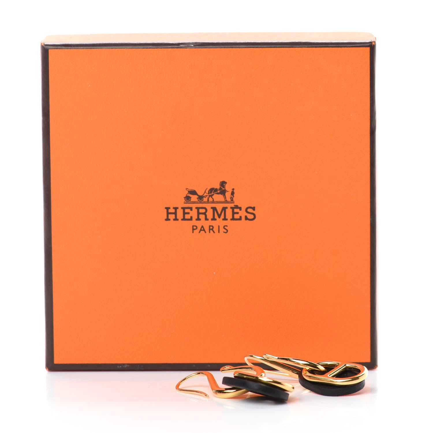 Hermes Swift O'Maillon Earrings Black 7 of 7