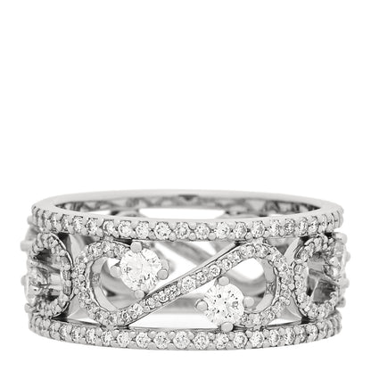 Tiffany Platinum Diamond Enchant Scroll Ring 57 8 1 of 5