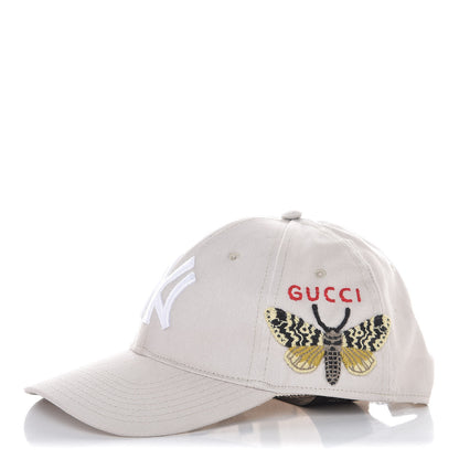 Gucci X MLB Cotton NY Yankees Baseball Hat 57-61 Beige 1 of 9