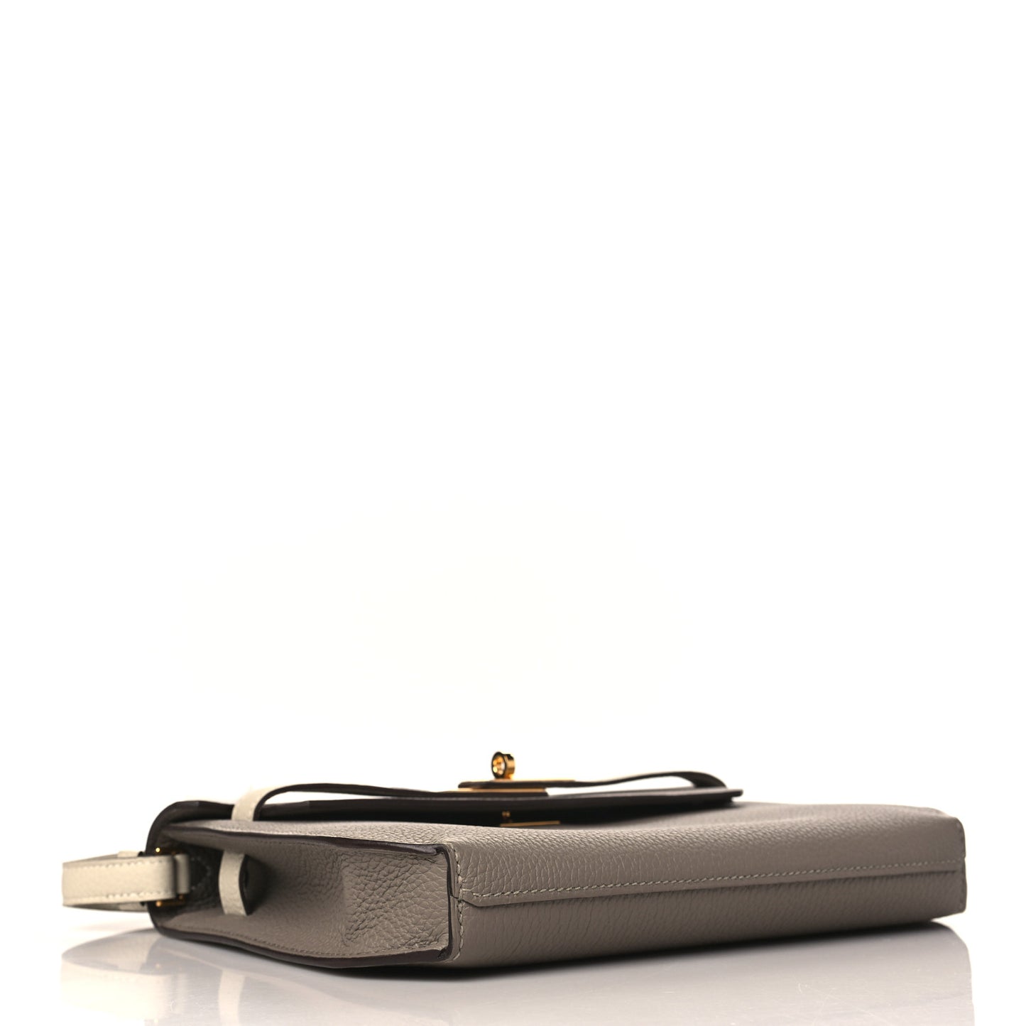 Togo Horseshoe Kelly Depeches 25 Pouch Etain Nata