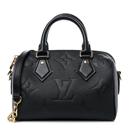 Louis Vuitton Empreinte Monogram Giant Speedy Bandouliere 20 Black 1 of 8