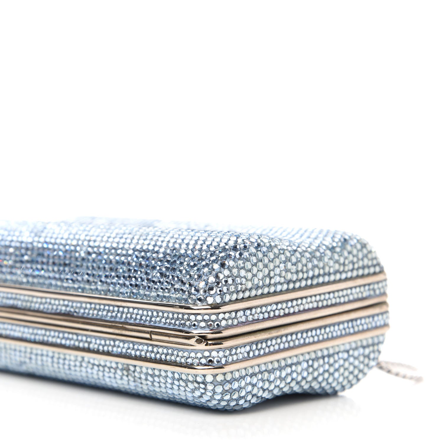 Judith Leiber Swarovski Crystal Minaudiere Clutch Blue 7 of 12