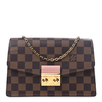 Louis Vuitton Damier Ebene Croisette Chain Wallet Magnolia 1 of 10