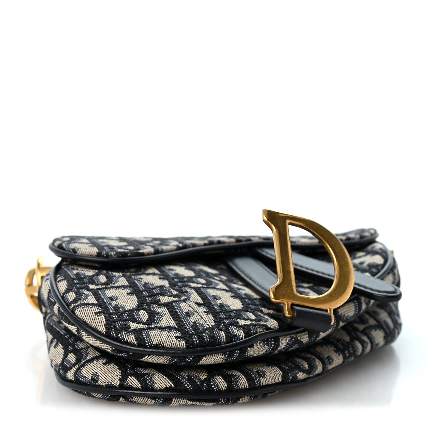 Oblique Mini Saddle Bag With Strap Blue