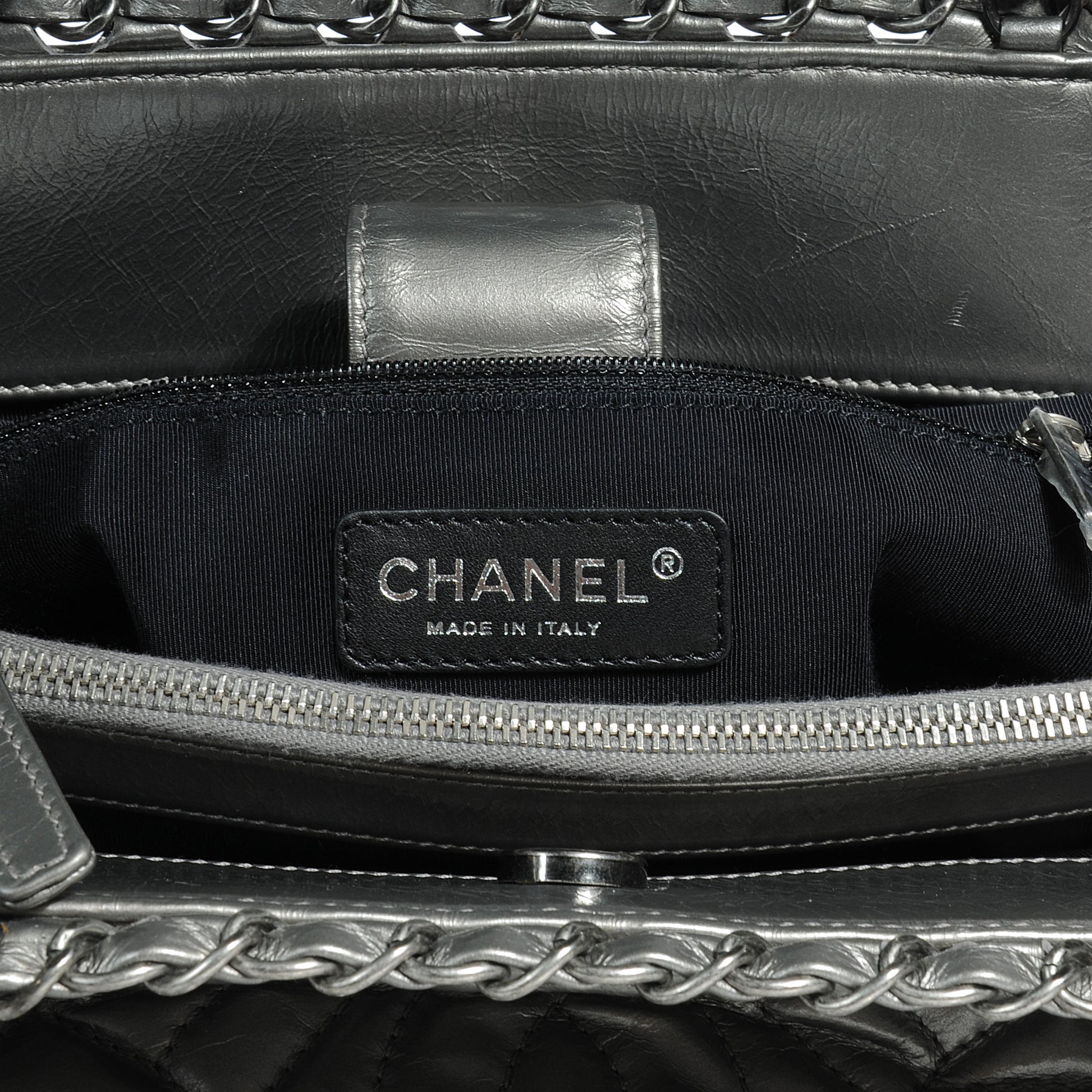 Chanel Calfskin Small Chain Me Tote Light Silver 6 of 7