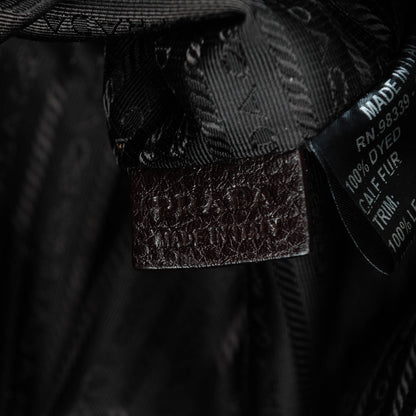 Prada Calf Hair Leopard Print Bauletto 7 of 8