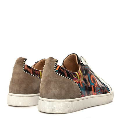 Christian Louboutin Calfskin Mens Louis Junior Spikes Orlato Flat Sneakers 42 Black Multi 5 of 8