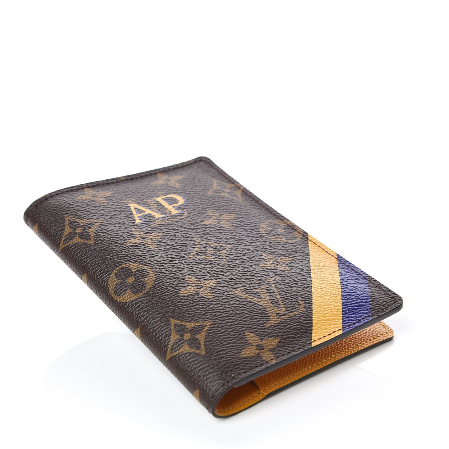 Monogram My LV Heritage Passport Cover Yellow Violet