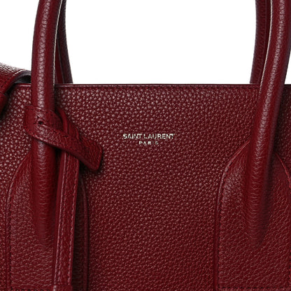 Saint Laurent Grained Calfskin Small Supple Sac De Jour Dark Pallisandre 10 of 10