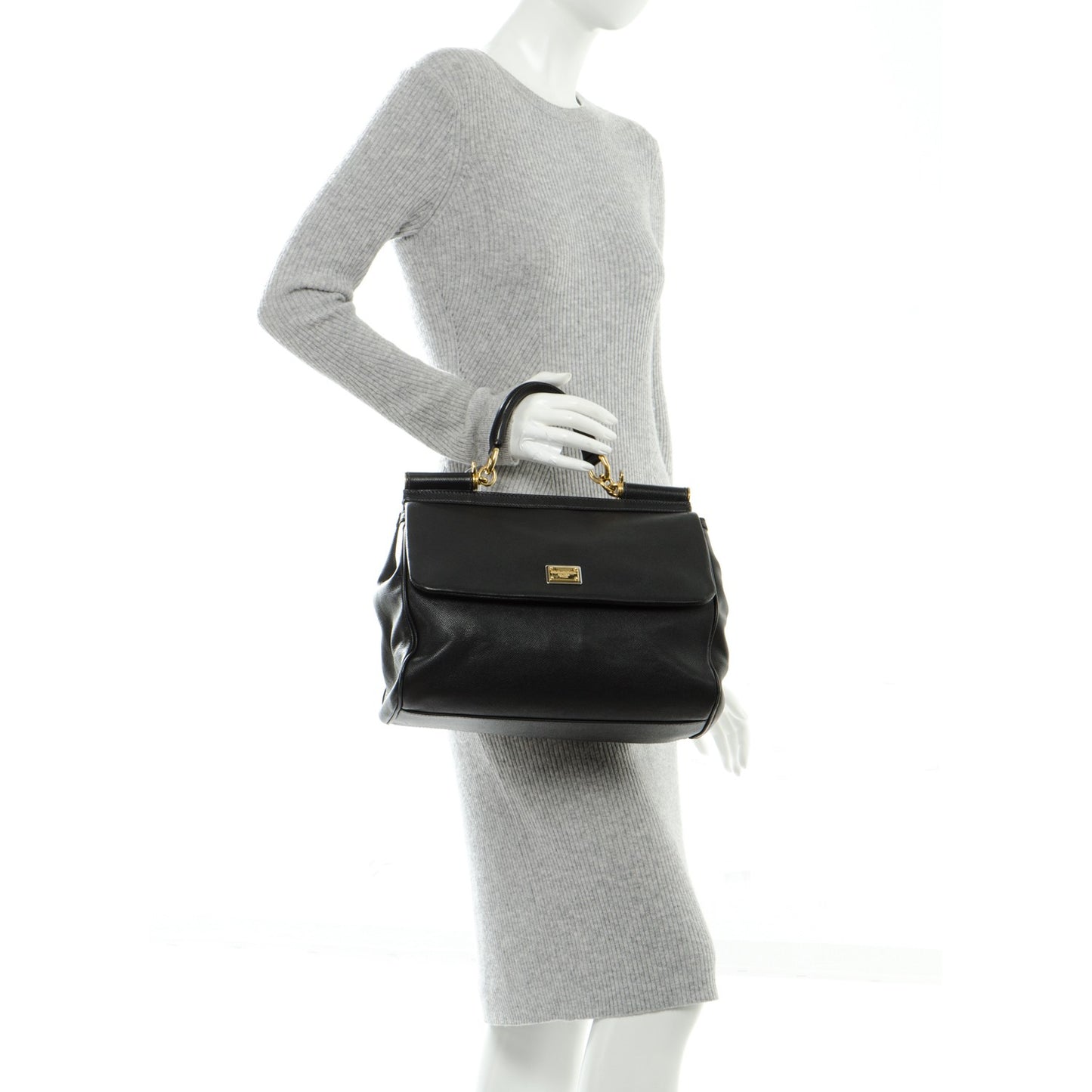 Dauphine Large Miss Sicily Satchel Black