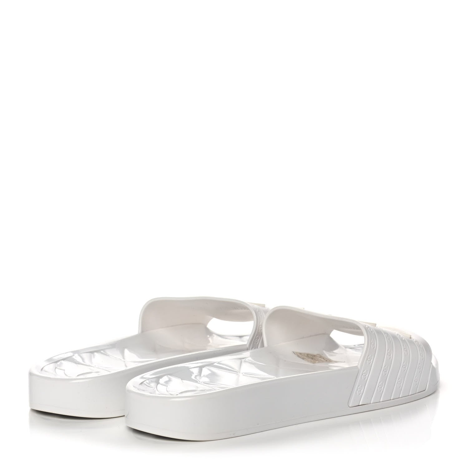 Chanel PVC CC Flat Slide Sandals 39 White 4 of 8