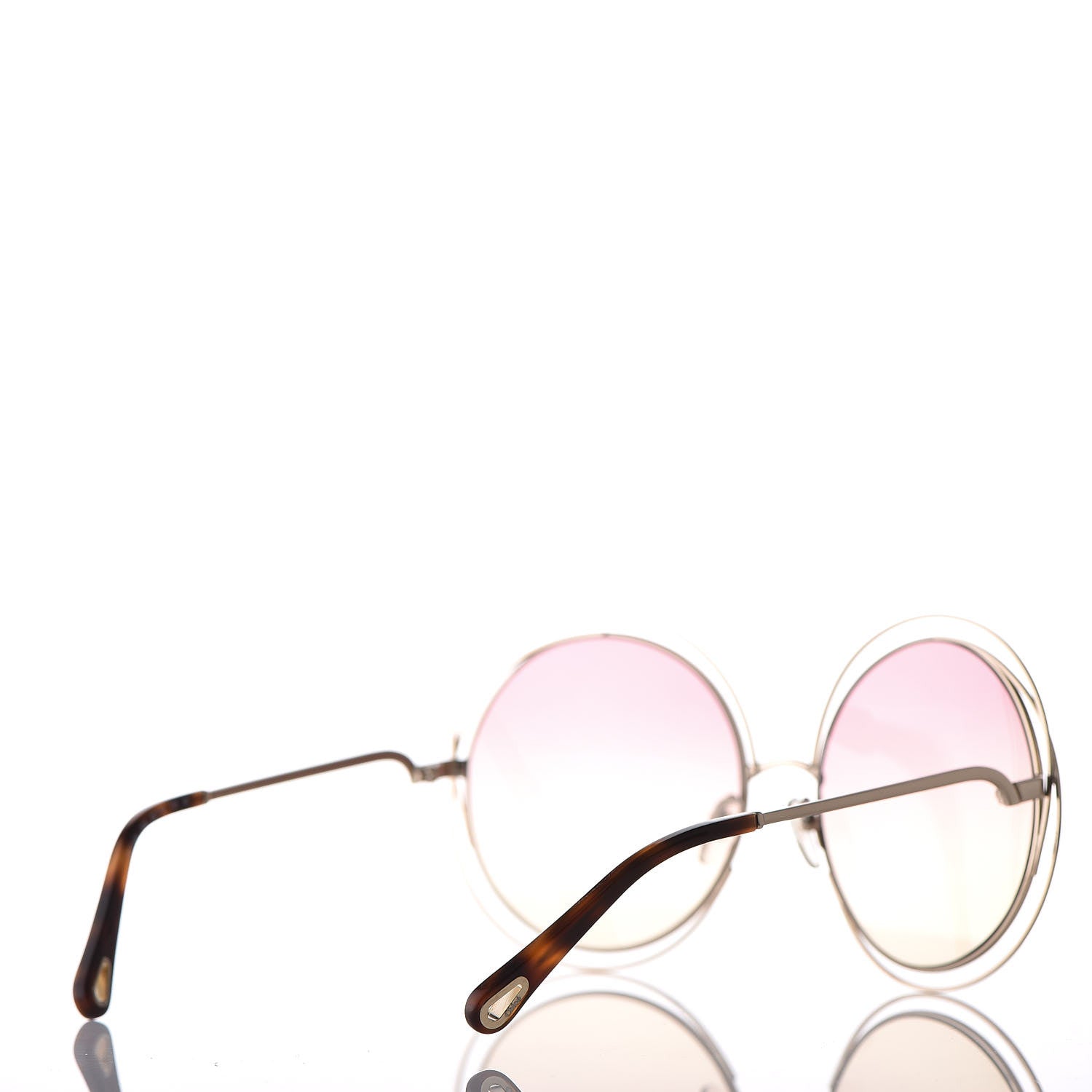 Chloe Oversized Round Carlina Oversized Round Sunglasses CE114S Gold 4 of 8