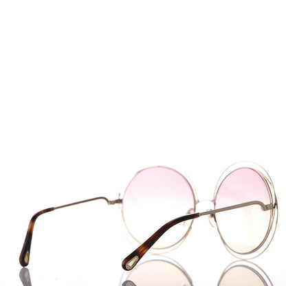 Chloe Oversized Round Carlina Oversized Round Sunglasses CE114S Gold 4 of 8