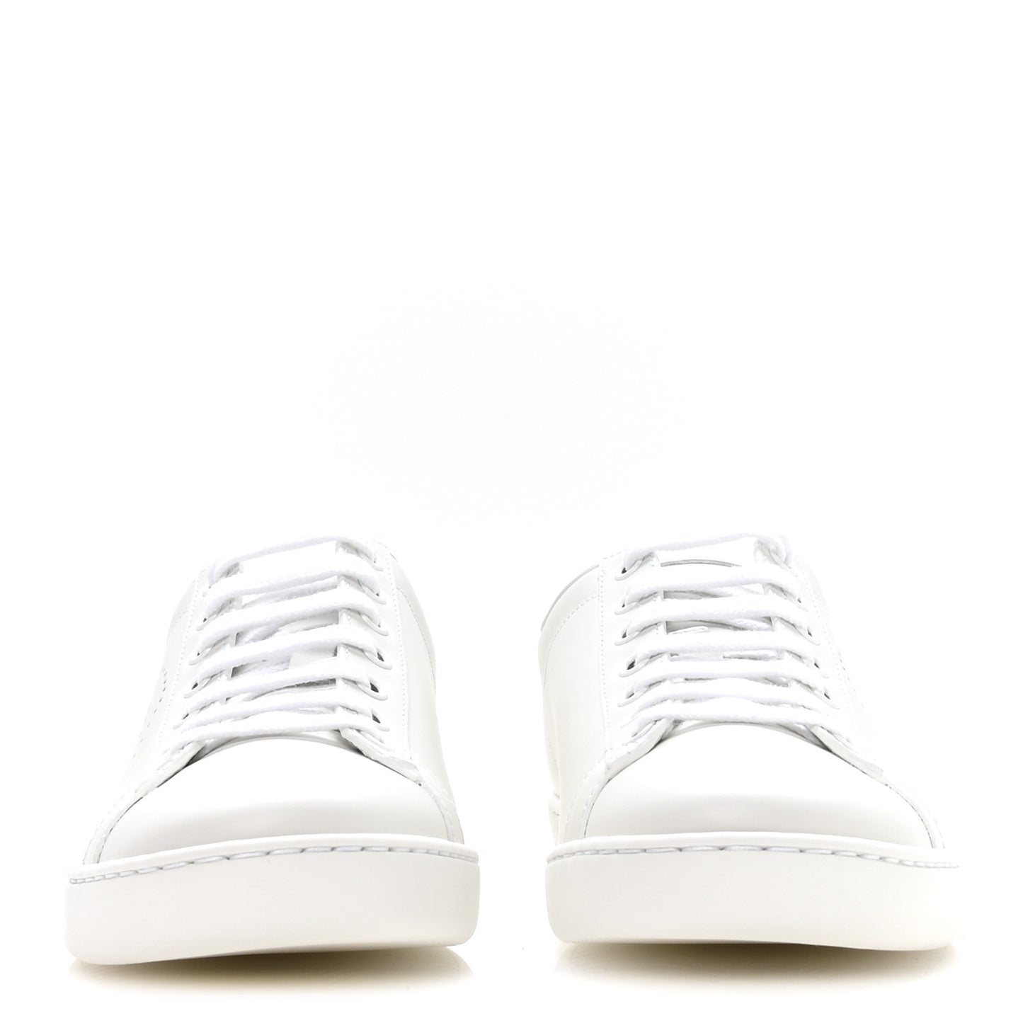 Calfskin Interlocking G Perforated Womens Ace Sneakers 36 White Grey Sky