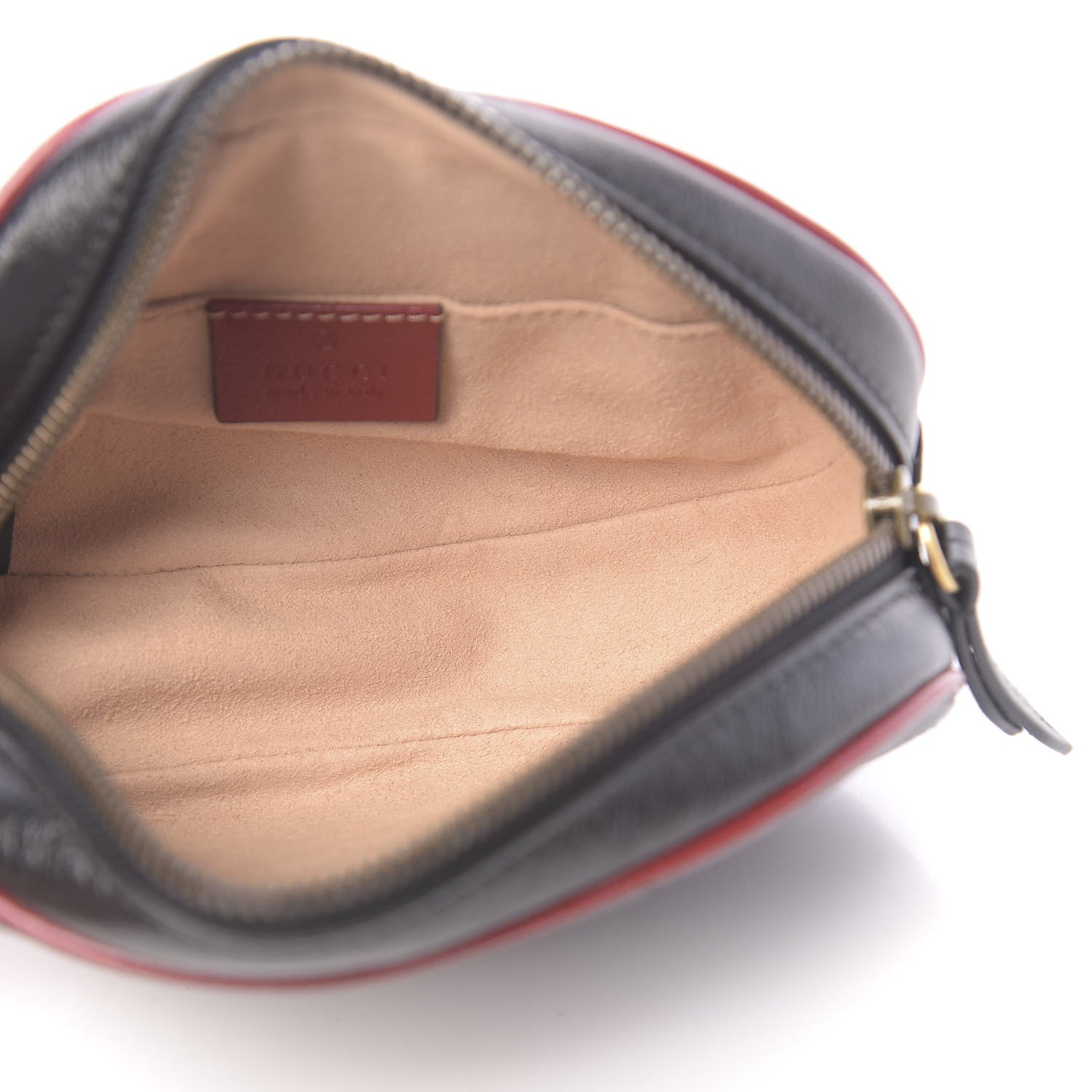 Gucci Azalea Calfskin Matelasse Diagonal Torchon GG Marmont Belt Bag 85 34 Black Romantic Cerise 5 of 10
