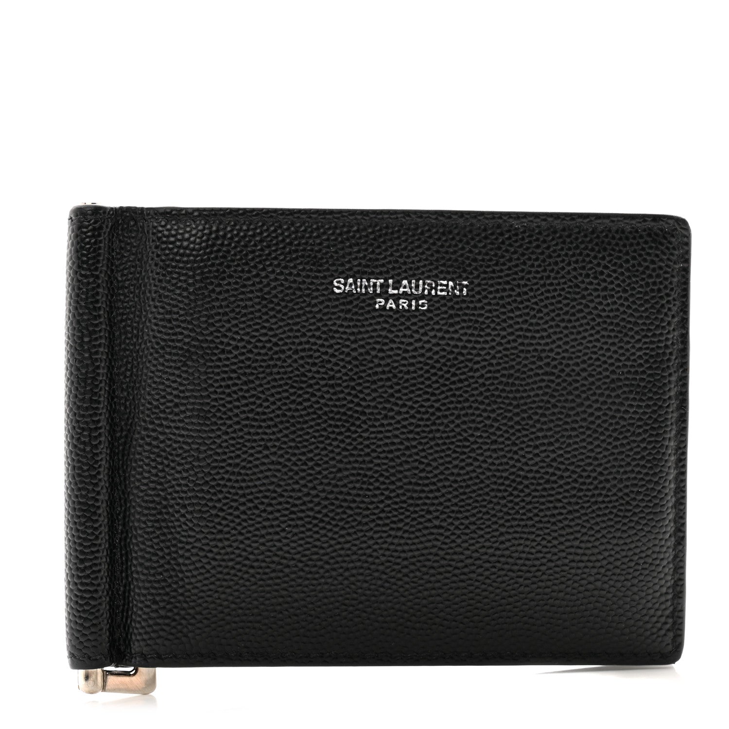 Saint Laurent Grain De Poudre Bill Clip Card Case Black 1 of 9