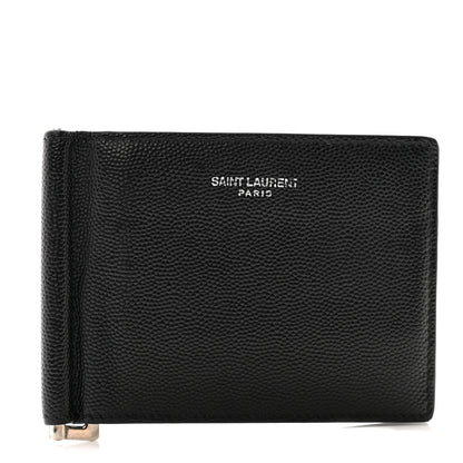 Saint Laurent Grain De Poudre Bill Clip Card Case Black 1 of 9