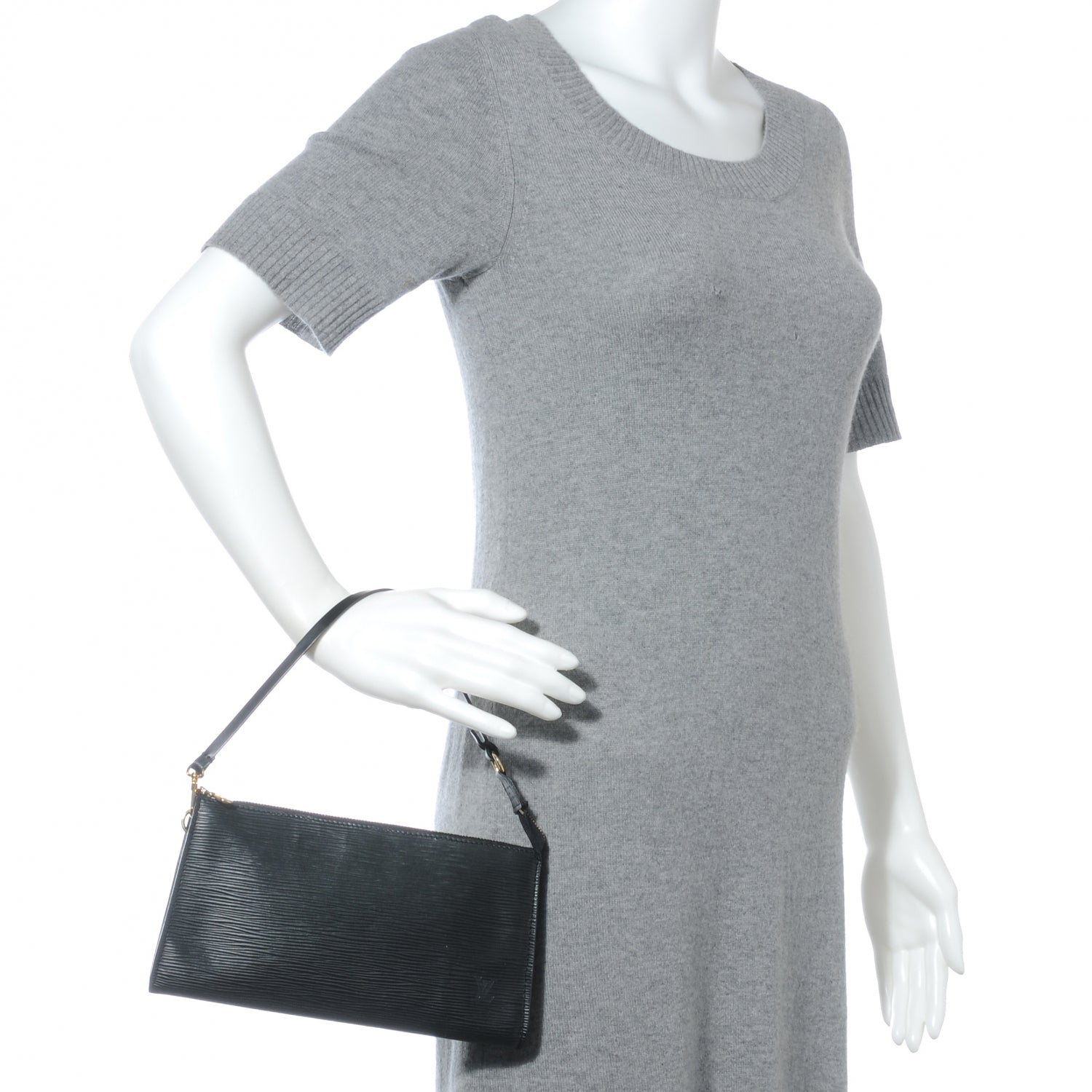 Louis Vuitton Epi Pochette Accessories 24 Black 2 of 7