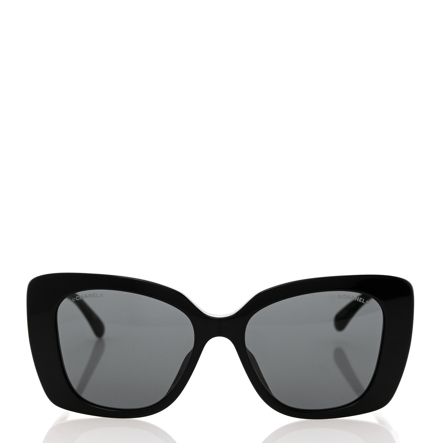 Chanel Acetate Strass Square Sunglasses 5422-B-A Black White 2 of 7