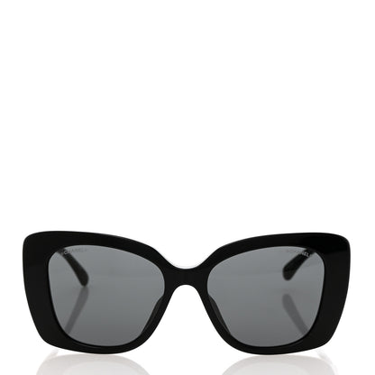 Chanel Acetate Strass Square Sunglasses 5422-B-A Black White 2 of 7